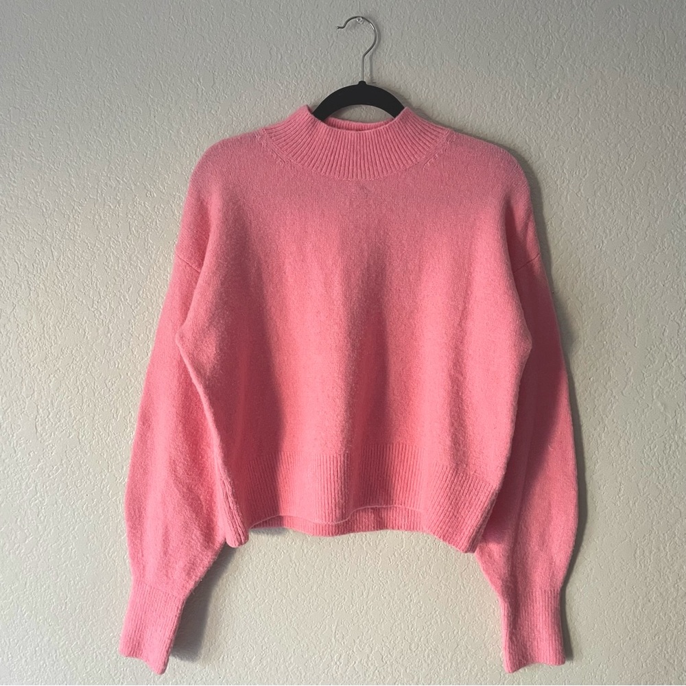 And Other Stories 🎀 Pink Mock Neck Sweater sz Small